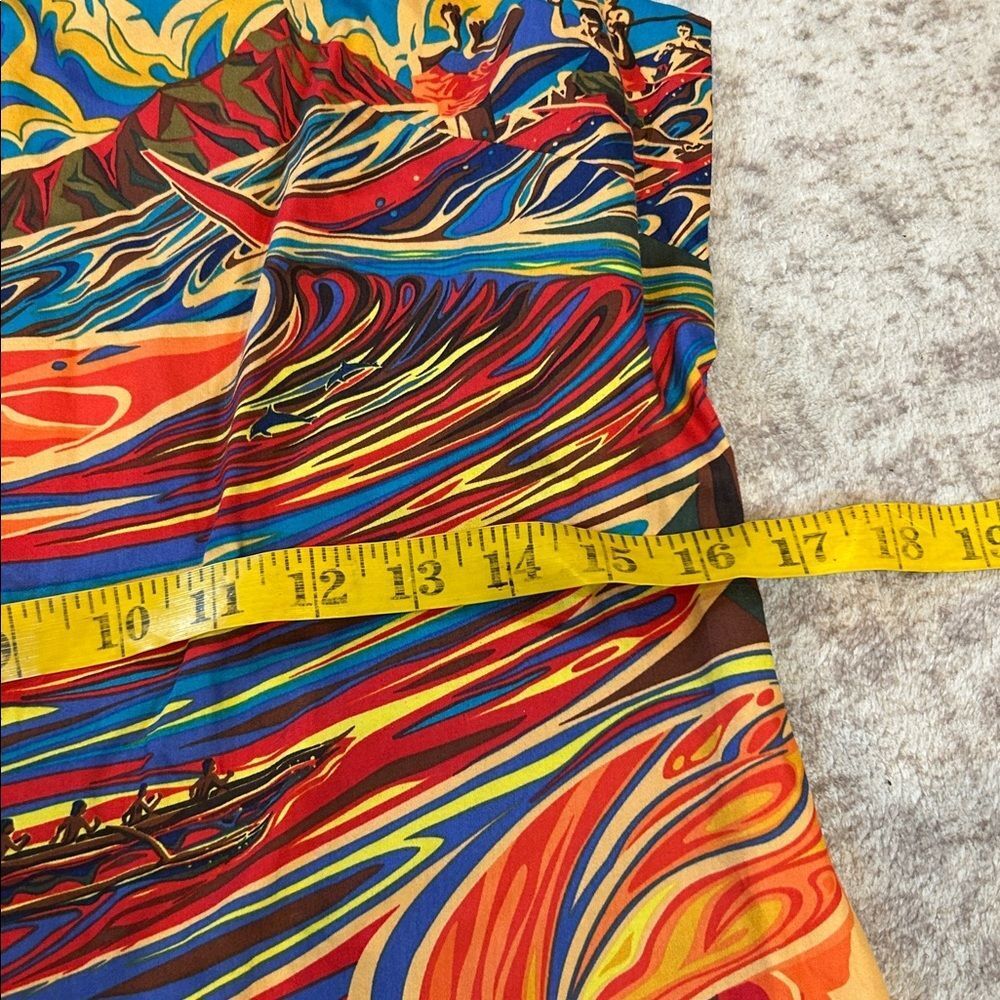 vintage KAI women's Hawaiian shift dress orange surf print small - Picture 6 of 8